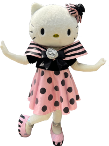 Hello Kitty, Hello Kitty inhuren, Meet en greet, Meet & Greet, kinderentertainment, tv karakter inhuren, winkelcentrumpromotie, looppop inhuren, bekende kinderfiguren inhuren, boeken kinderentertainment