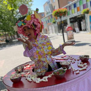 miss candy, uitdeelactie, spekjes, kinderentertainment, entertainment in winkelcentrum, winkelcentrum entertainment, winkelcentrum promotie, promotie in winkelcentrum, entertainment, evenementenbureau, entertainment op evenementen