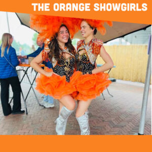The Orange Showgirls, EK actie, EK entertainment, Winkelcentrum promotie, winkelcentrum entertainment, entertainment bureau, entertainment winkelcentrum,